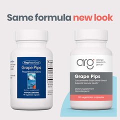 Close-up of grape seed extract capsules with proanthocyanidins and polyphenols