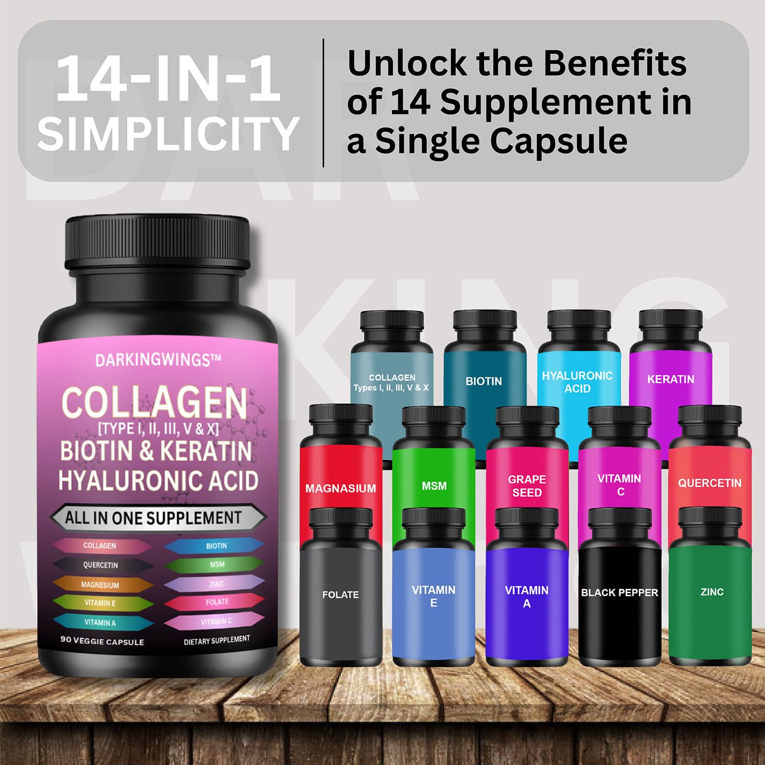 Grape Seed Extract and Quercetin in a 14-in-1 beauty formula