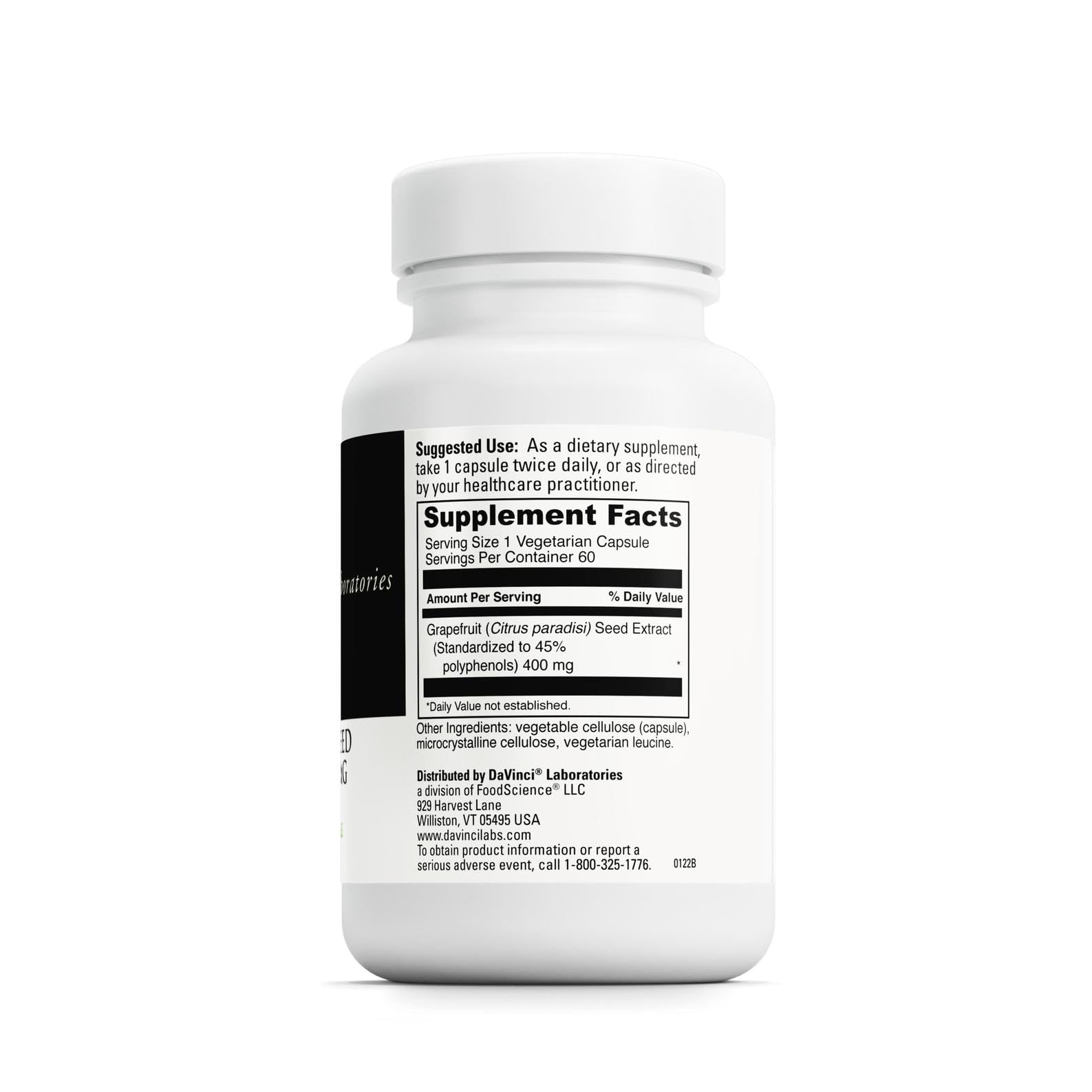 Grapefruit seed extract 400 mg vegetarian capsules