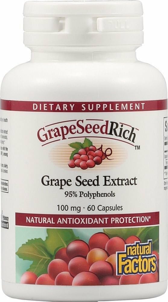 Natural Factors GrapeSeedRich bottle with label