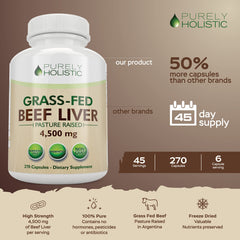 Close-up of a single 750mg grass-fed beef liver capsule