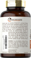 Ingredients panel for grass-fed beef liver capsules 4500mg
