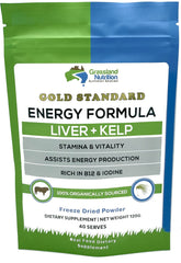 Grass Fed Beef Liver + Kelp Energy Formula powder 120g - front view