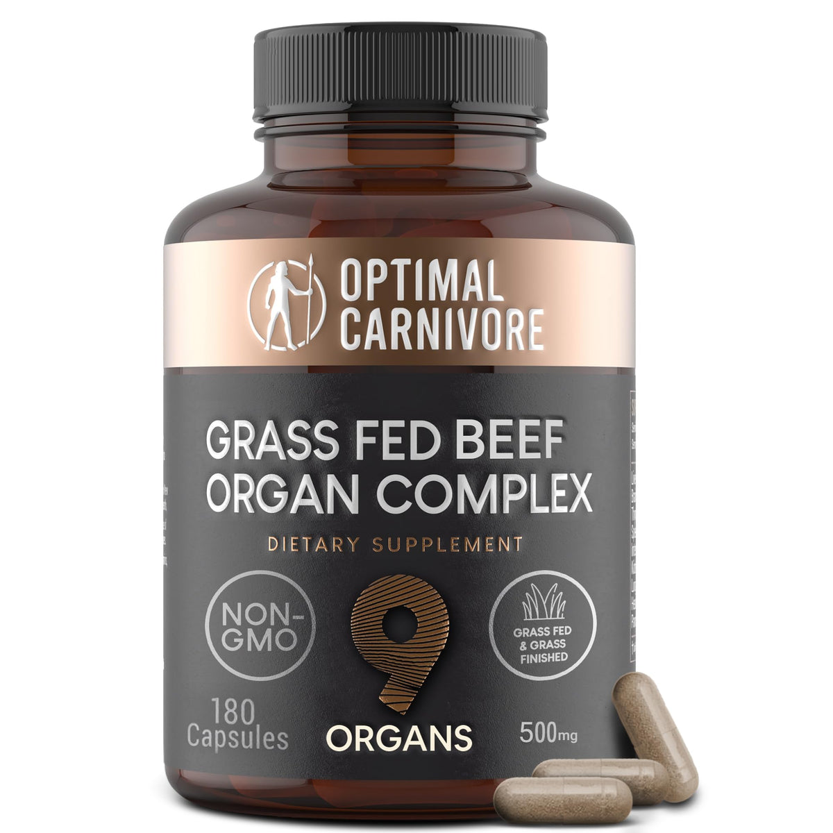 Grass-fed beef liver organ supplement