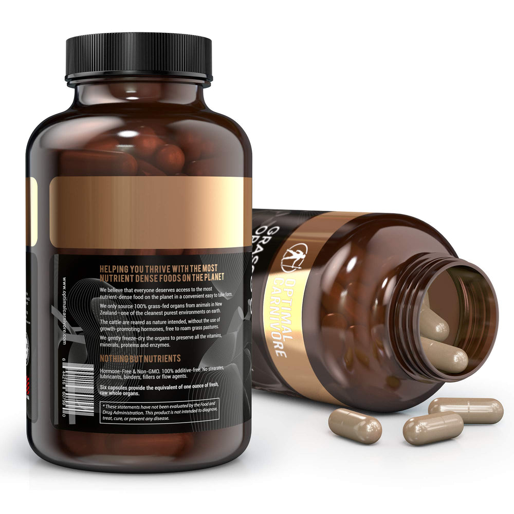 Grass-fed beef pancreas organ supplement