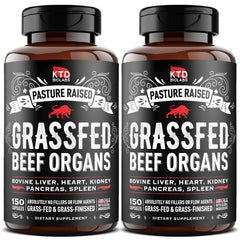 Pack of 2 Grass Fed Beef Organ Supplement bottle with 150 capsules