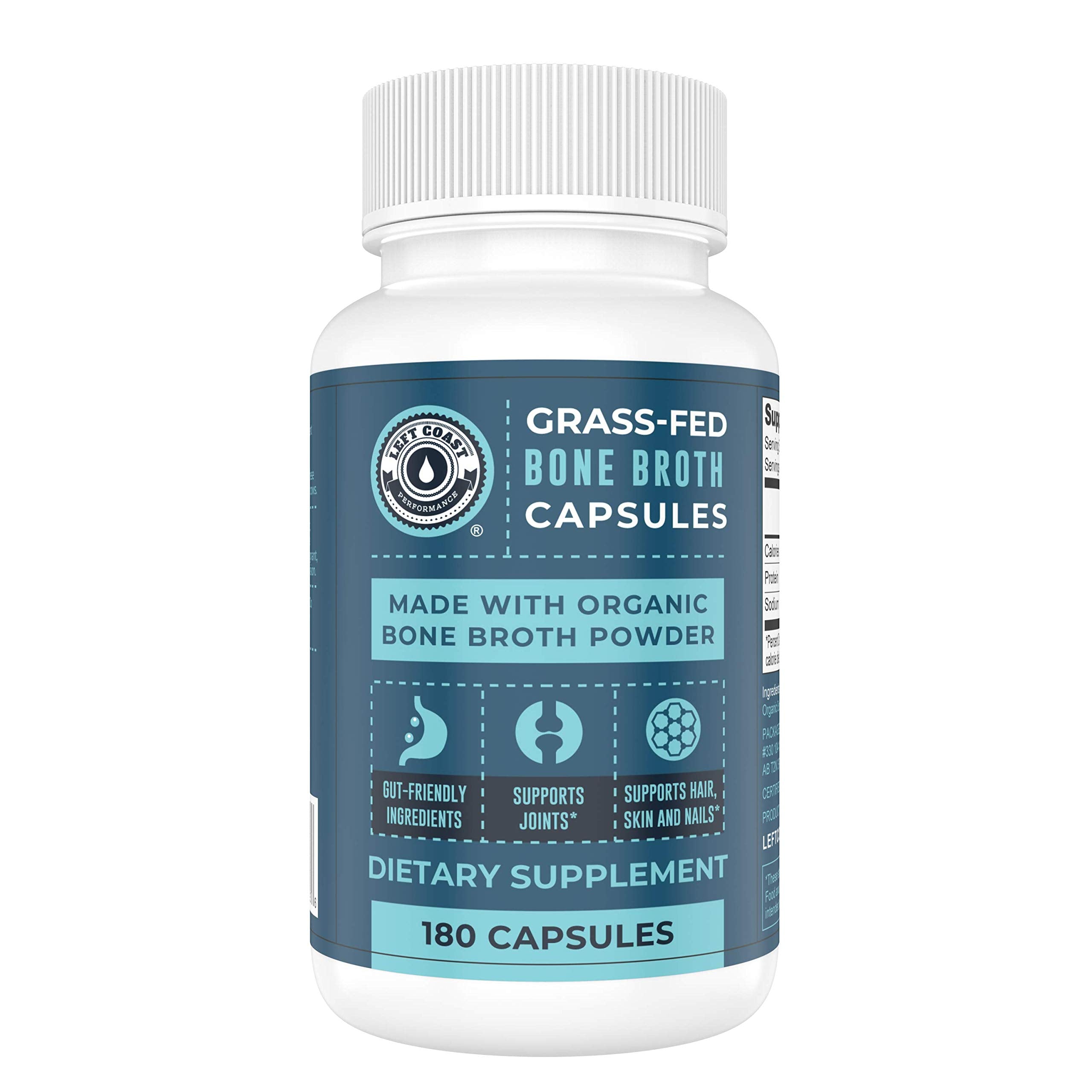 Bottle of Grass-Fed Bone Broth Capsules with Collagen