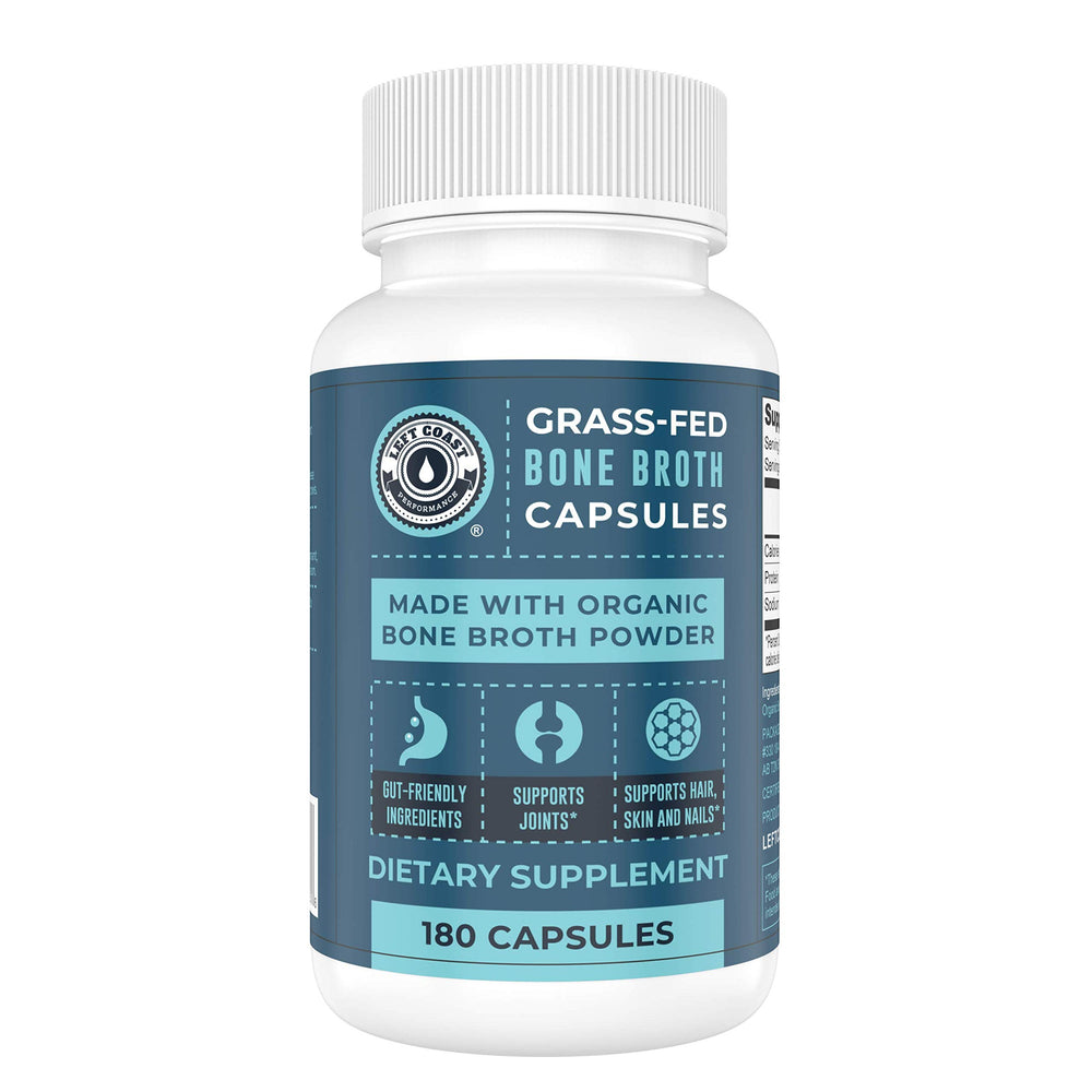 Bottle of Grass-Fed Bone Broth Capsules with Collagen