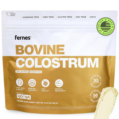 Grass-fed whole bovine colostrum powder, 56 servings, 5.93 oz, unflavored, made in USA