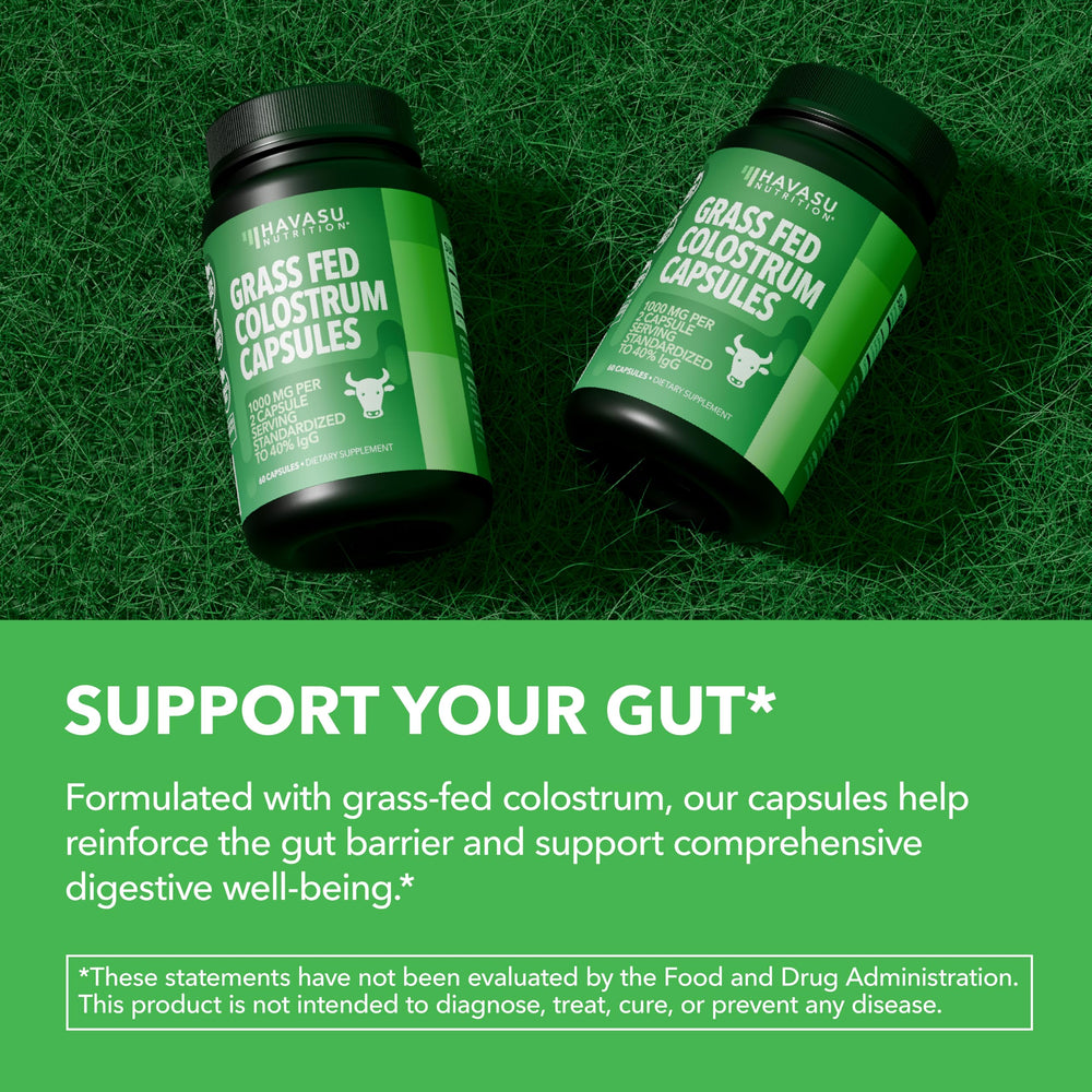Non-GMO, gluten-free colostrum capsules