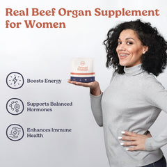 Grass-fed beef liver capsules for women