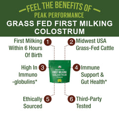 Grass-fed Midwest cows as the source of colostrum