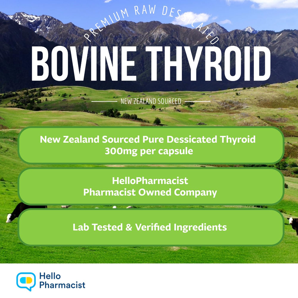 Grass-fed New Zealand cattle thyroid ingredients