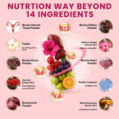 Grass-fed beef offal powders: liver, heart, kidney, uterus