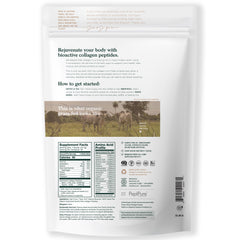Grass-fed organic collagen powder in jar