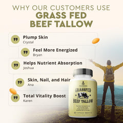 Grass-fed beef sourced from New Zealand and Australia used in the capsules