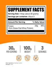 Unflavored Grass Fed Whey Protein Concentrate being poured into a shaker