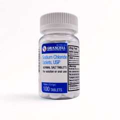 Graxcell Sodium Chloride Tablets 1g bottle and packaging