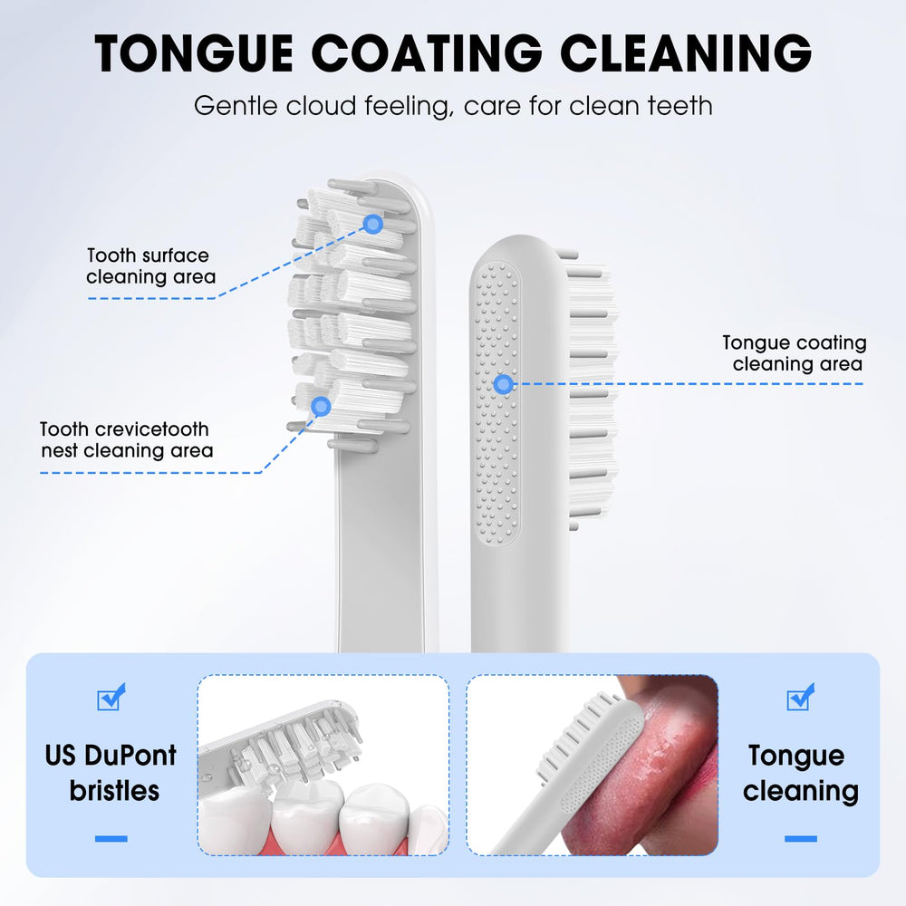 Gray four-pack toothbrush heads