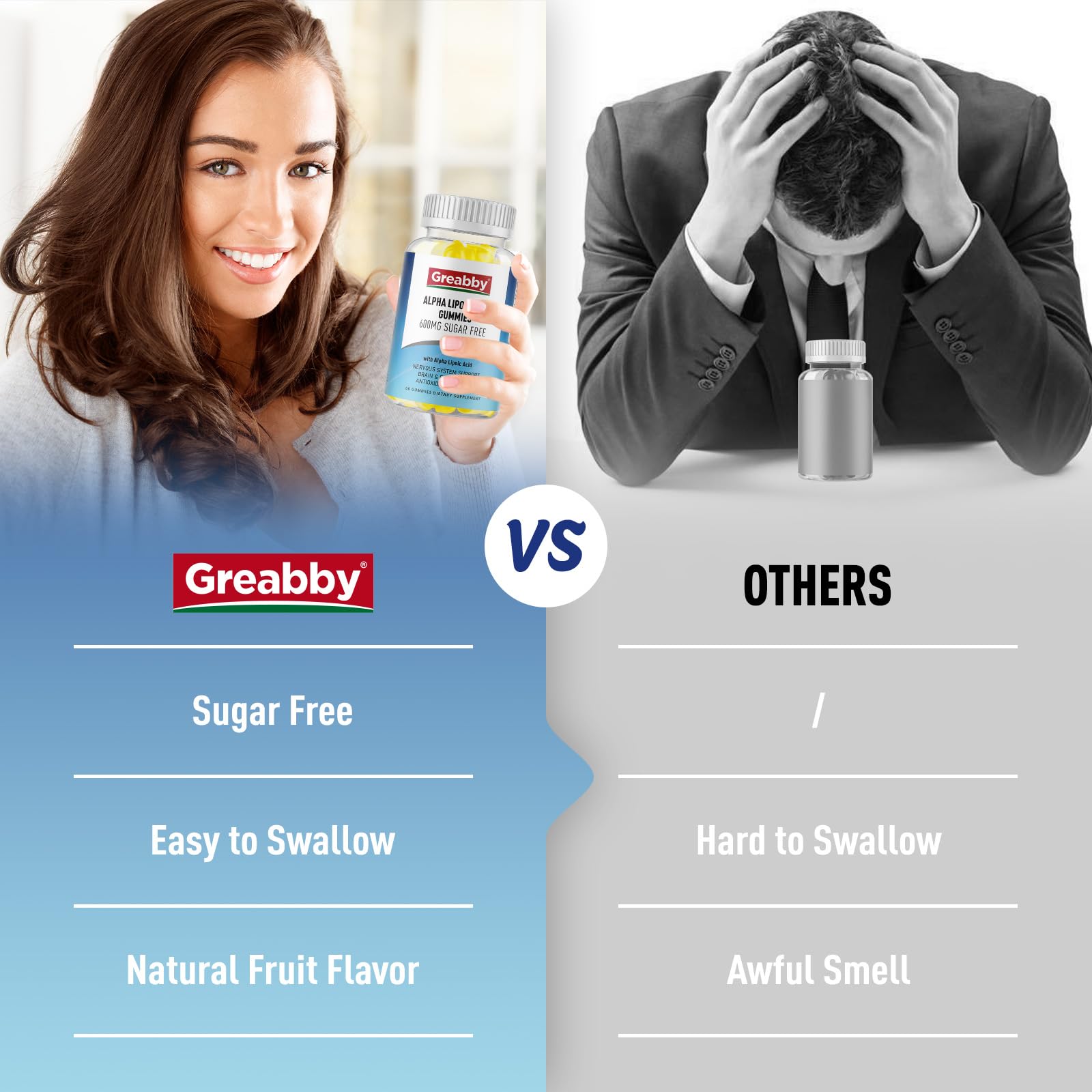 Vegan, non-GMO, gluten-free Alpha Lipoic Acid gummies