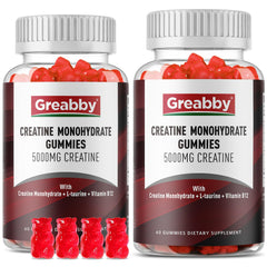 GREABBY Creatine Monohydrate Gummies bottle - 120 count