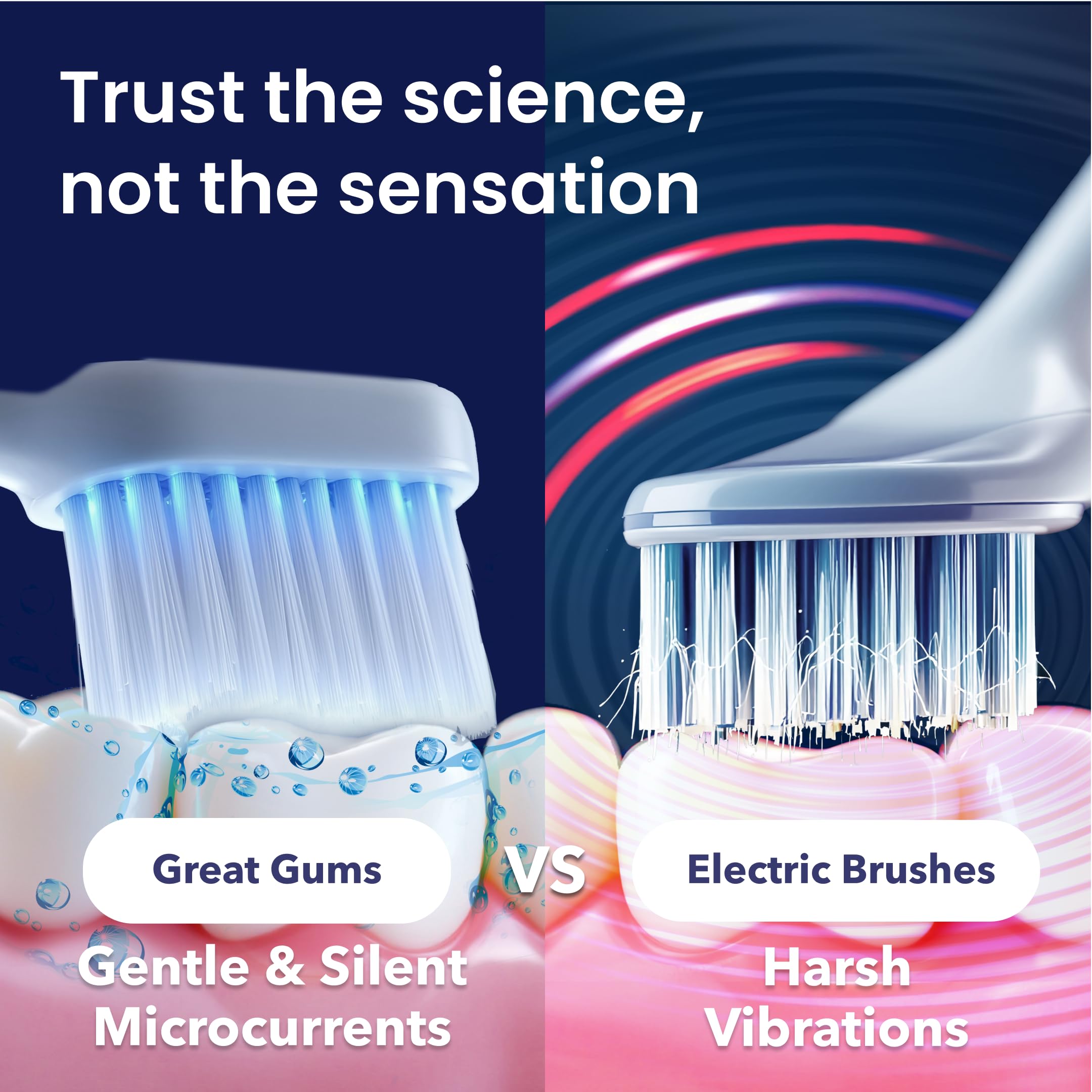 Bioelectric technology concept image for toothbrush