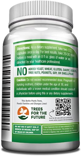 GreeNatr Pure Moringa capsules bottle side view