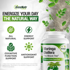Moringa leaves and capsules ingredients