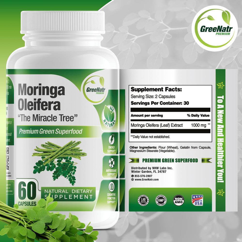 Natural energy with Moringa capsules