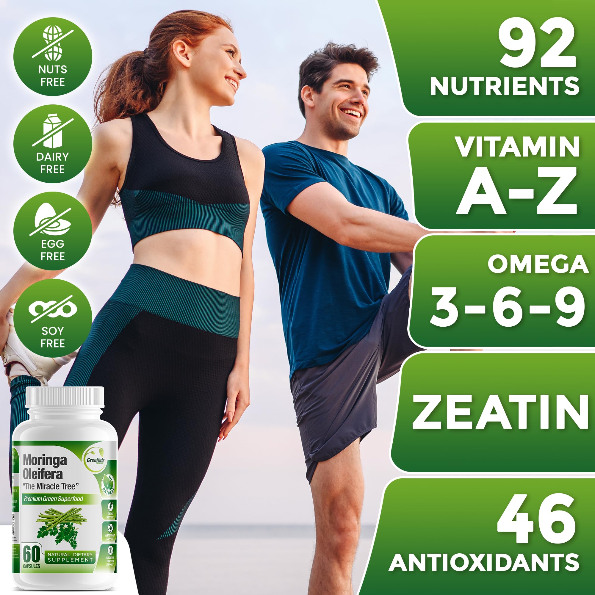Nutrition chart and ingredients for GreeNatr bundle