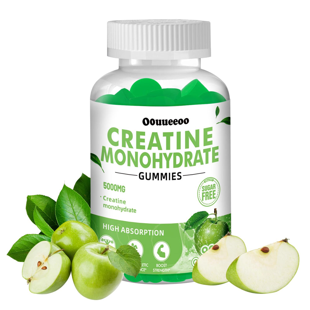 Bottle of Green Apple Creatine Monohydrate Gummies – 90 count
