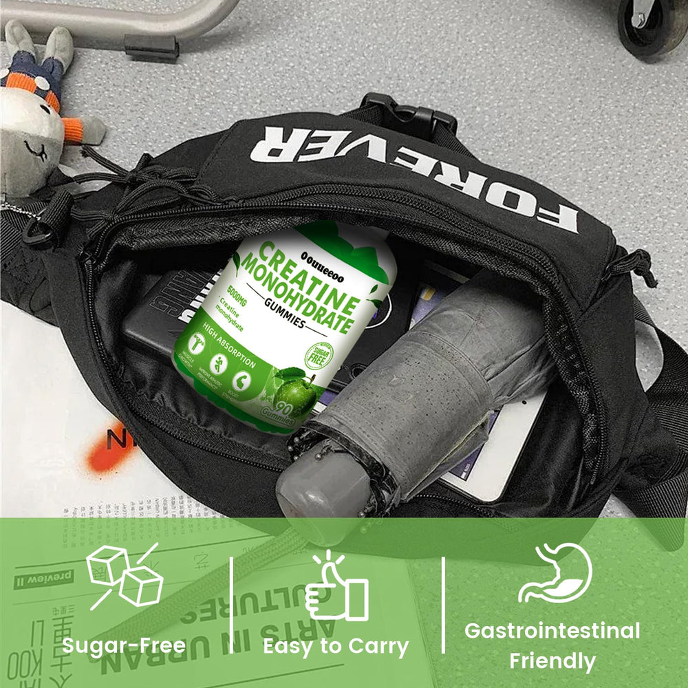 Close-up of the Green Apple flavor gummies