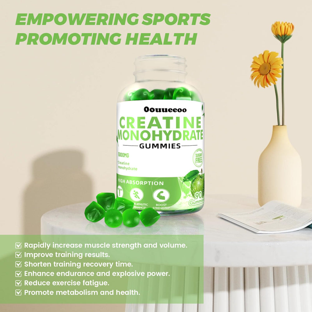 Nutrition facts panel for Green Apple Creatine Monohydrate Gummies