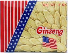 Front view of Green Bay American Ginseng 4 oz slices