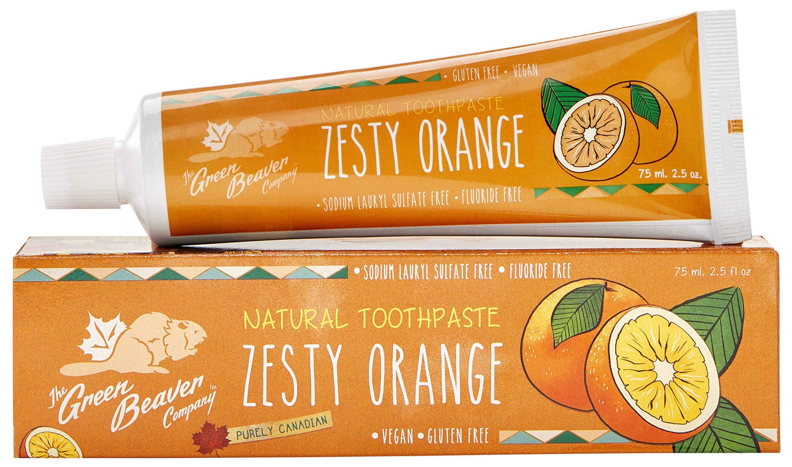 Green Beaver Zesty Orange toothpaste 75ml in 3-pack