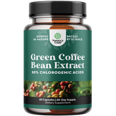 Front view of Green Coffee Bean Extract capsules