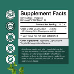 Side view of Green Coffee Bean Extract capsules