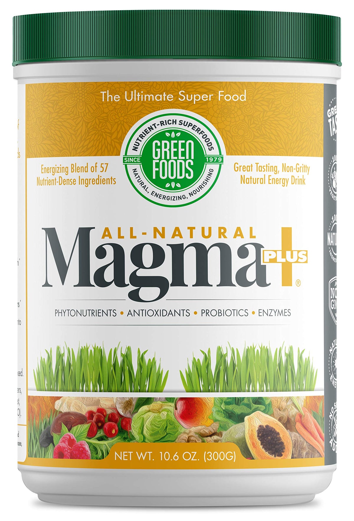 Green Foods Magma Plus Powder 10.6 oz front view