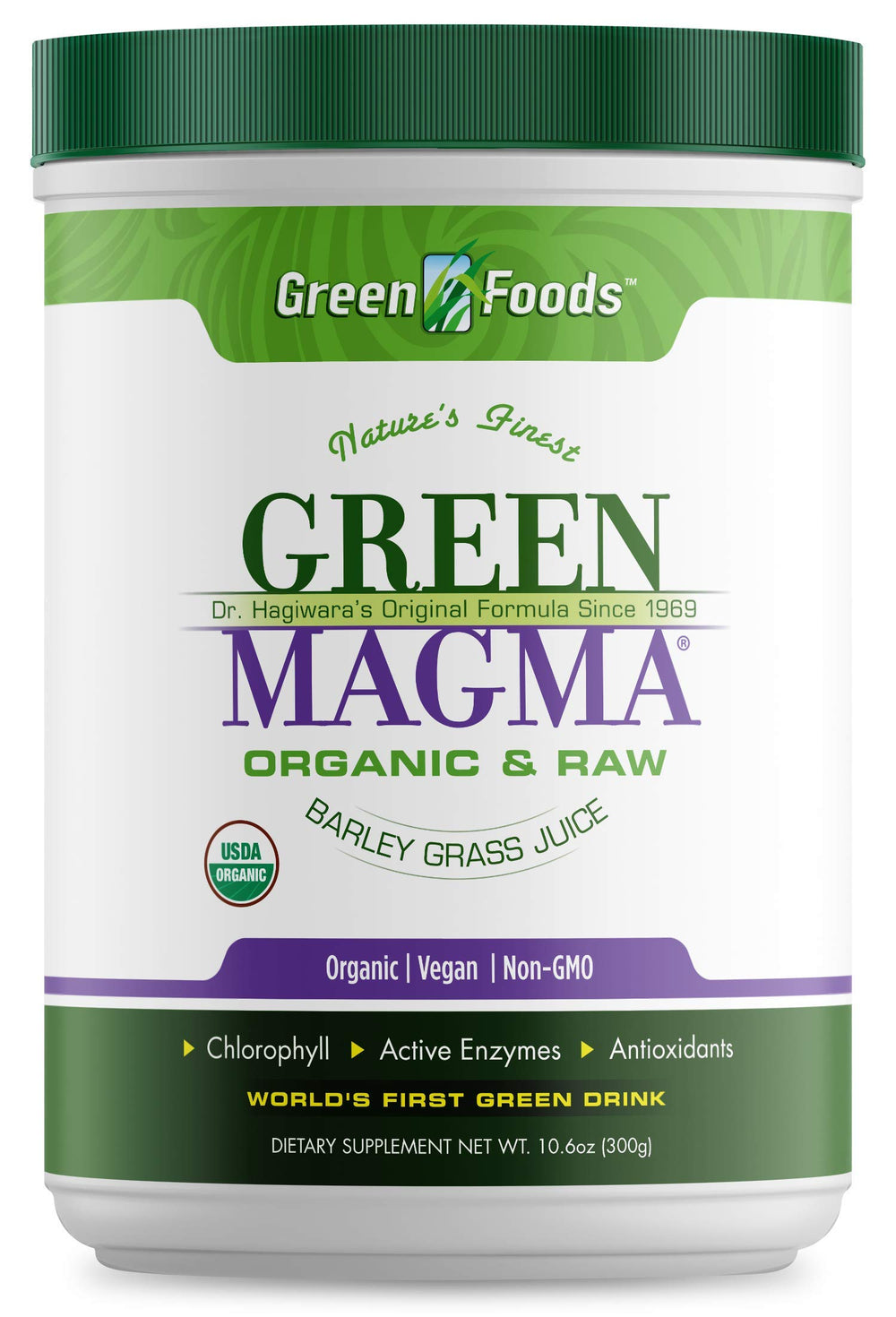 Green Foods Green Magma front view 10.6 oz