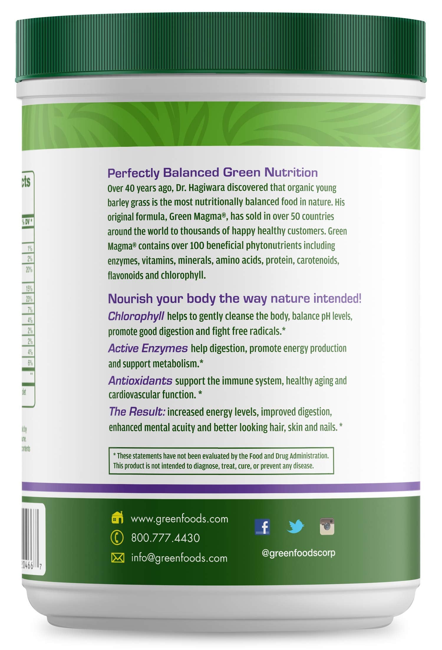 Green Magma jar and product label