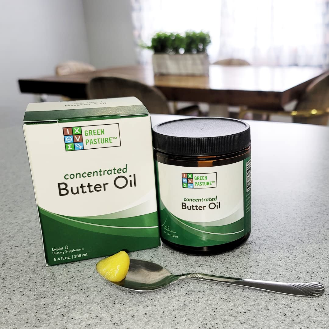 Pouring Green Pasture Concentrated Butter Oil Liquid