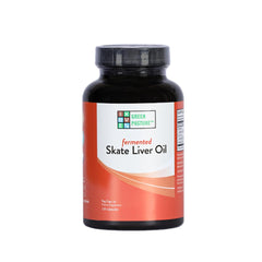 Green Pasture Fermented Skate Liver Oil 120 Capsules bottle on white background