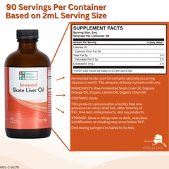 Liquid skate liver oil with syringe for daily dosing