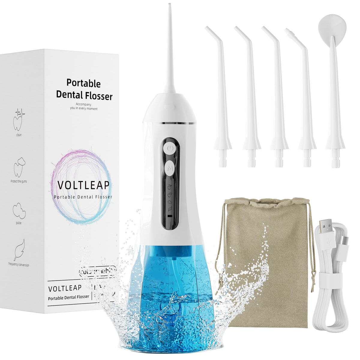 Green/Pink and White Water Flosser product image 1