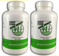 Green Supreme Barley Power bottle label with 400 tablets, pack of 2