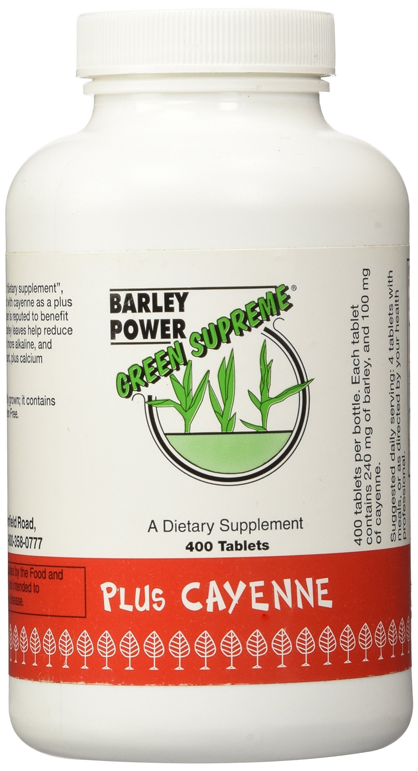 Green Supreme front packaging showing bottle and label, clear product identity and servings