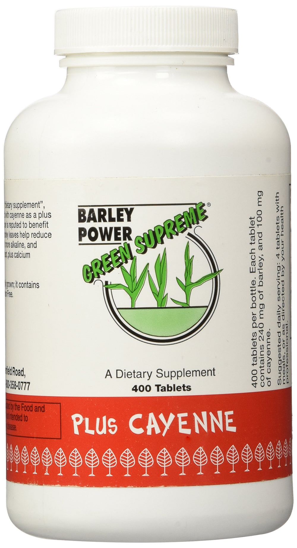Green Supreme front packaging showing bottle and label, clear product identity and servings