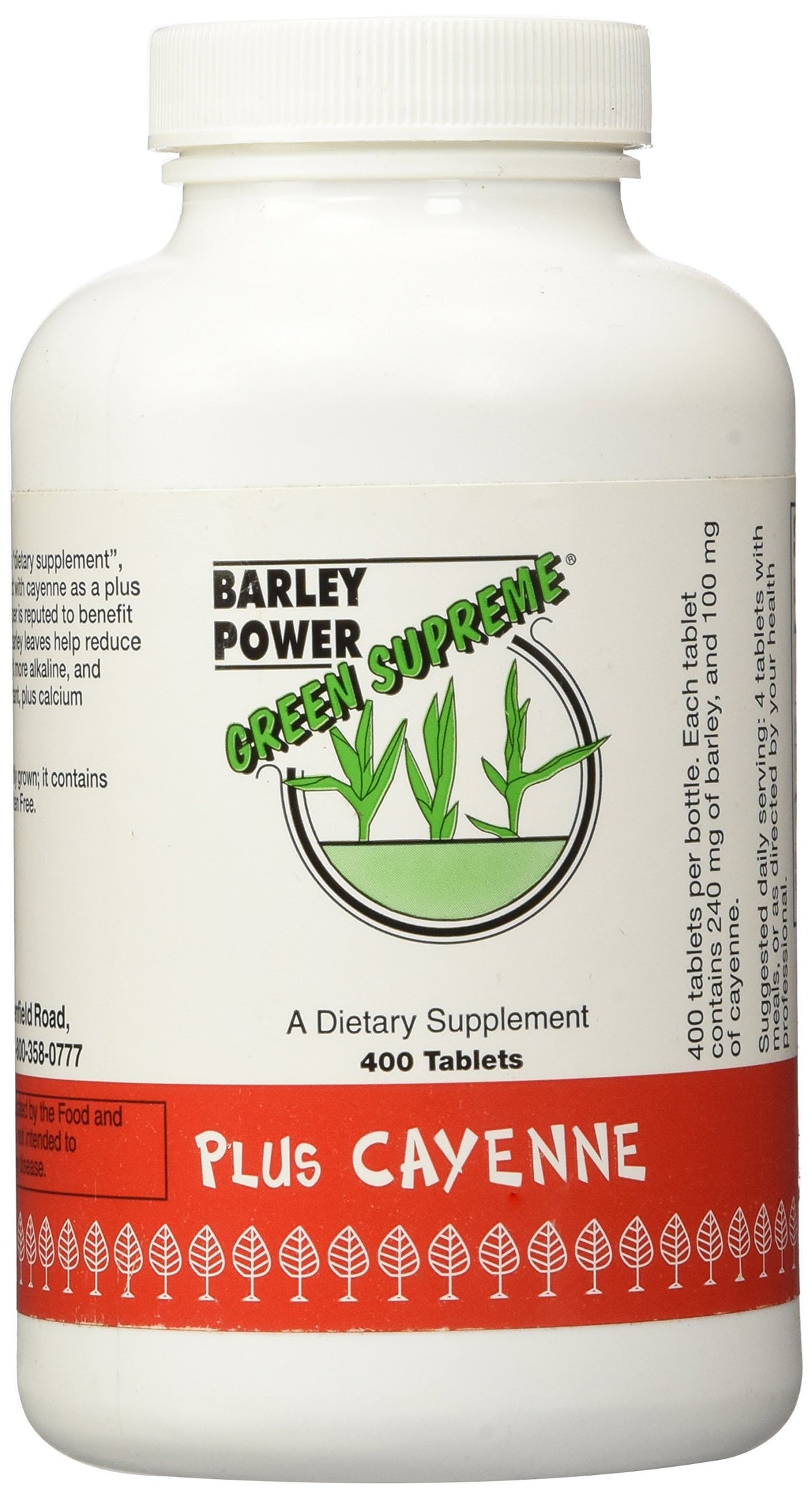 Green Supreme front packaging showing bottle and label, clear product identity and servings