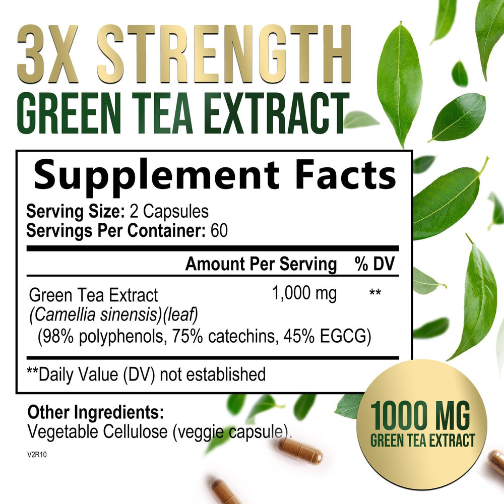 Close-up of green tea extract capsules inside a veggie capsule