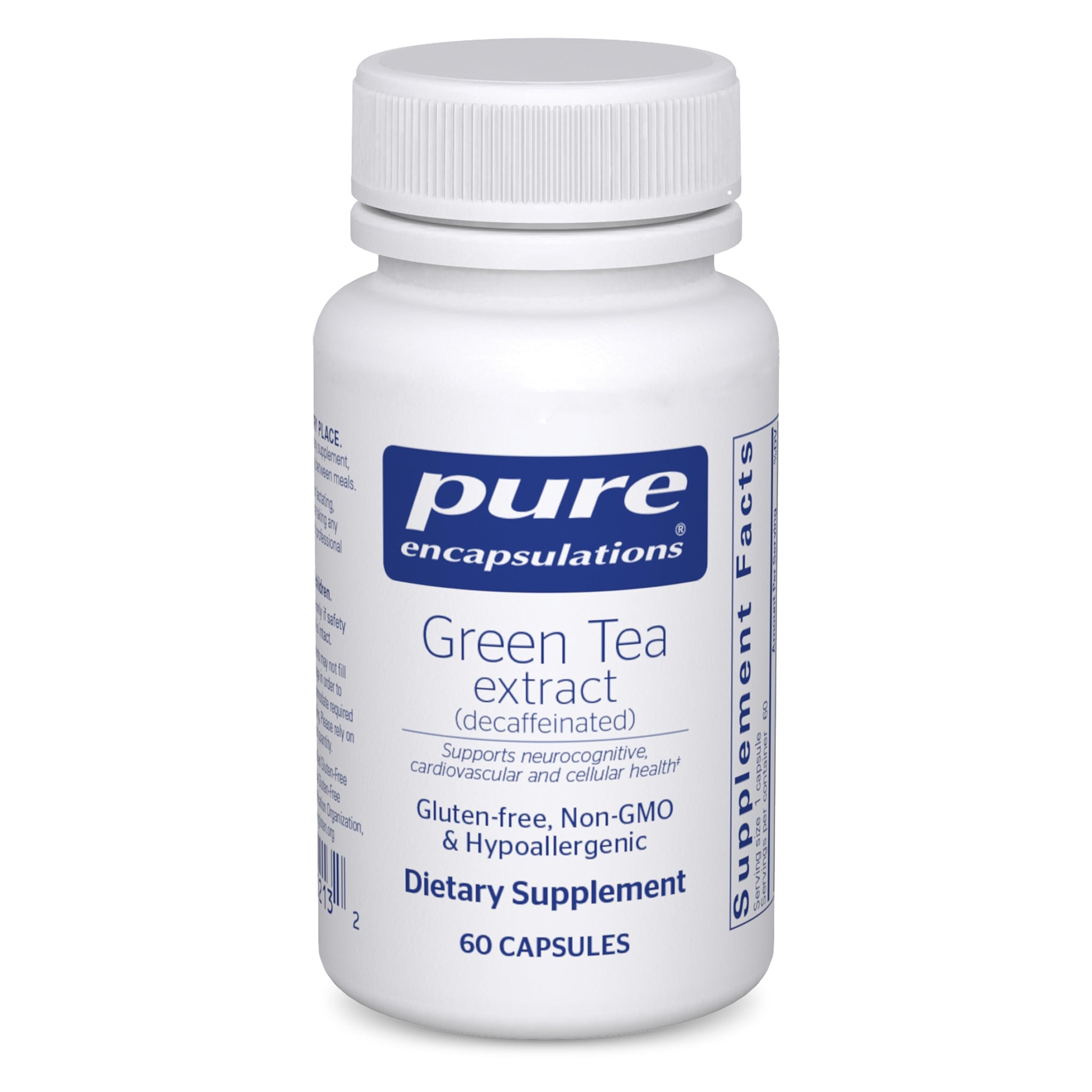 Bottle of Pure Encapsulations Green Tea Extract (Decaffeinated) capsules